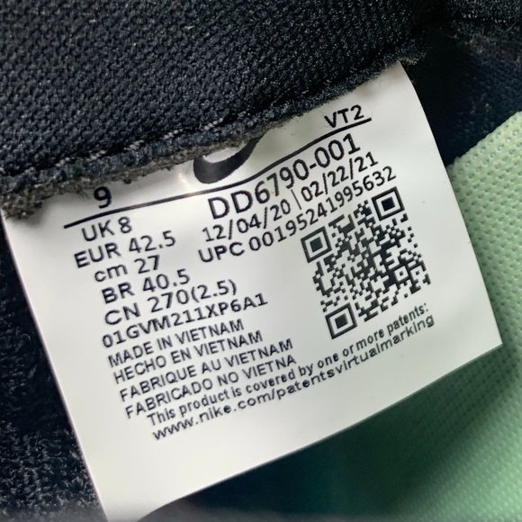 Nike React Infinity Run FK 2 BT DD6790 001 Black/Multicolored New Men's Size 9 - Picture 5 of 12